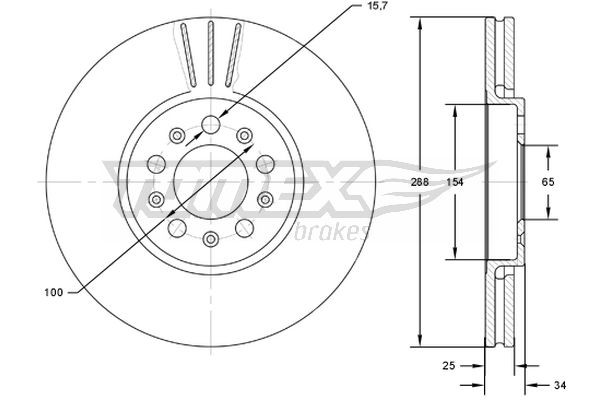 TOMEX Brakes Bremsscheibe